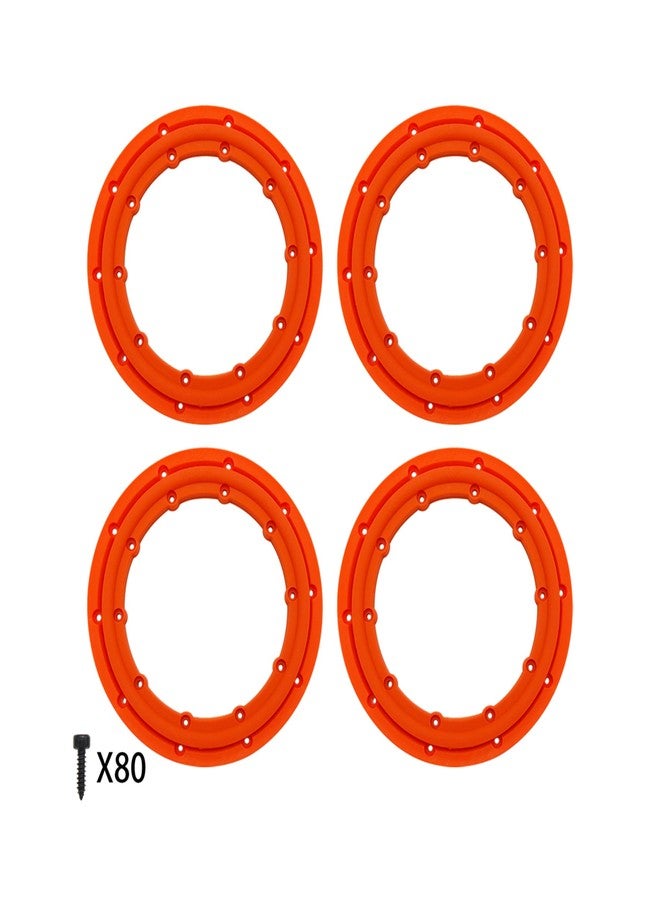 FLMLF Nylon Inside and Outside Beadlock Ring Kit 8pcs Orange for Wheel Hub for 1/5 HPI Baja 5B 5T 5SC LOSI 5ive T RC CAR Truck Parts - Image 4